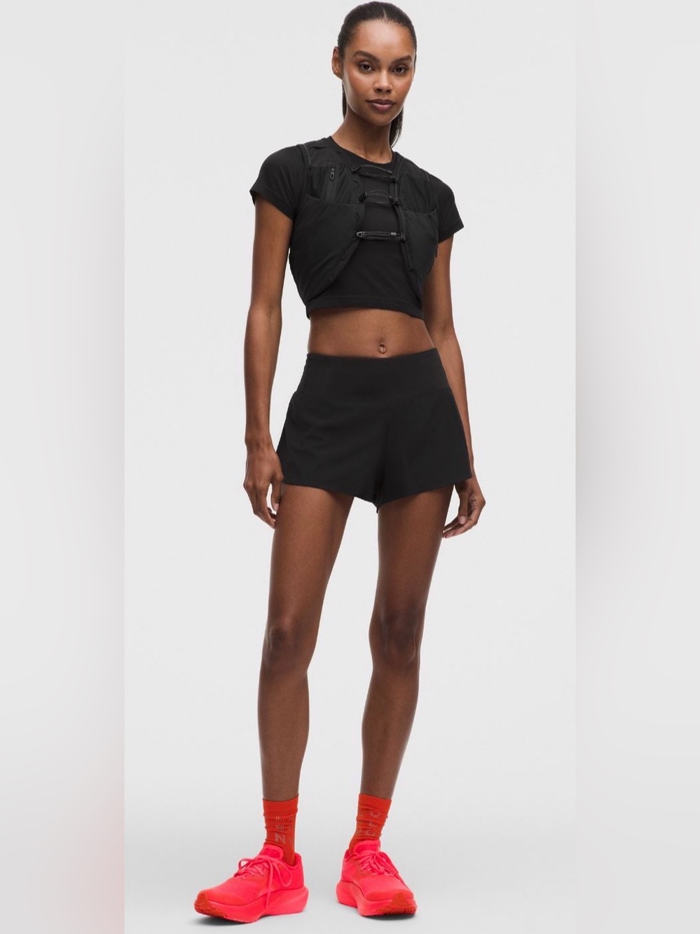 Lululemon Solid Black Speed Up 2.5” Inseam Shorts 4